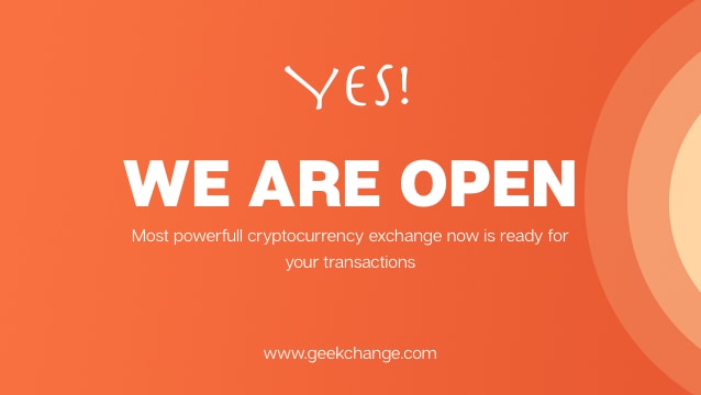 Online cryptocurrency exchange Geekchange is opened!